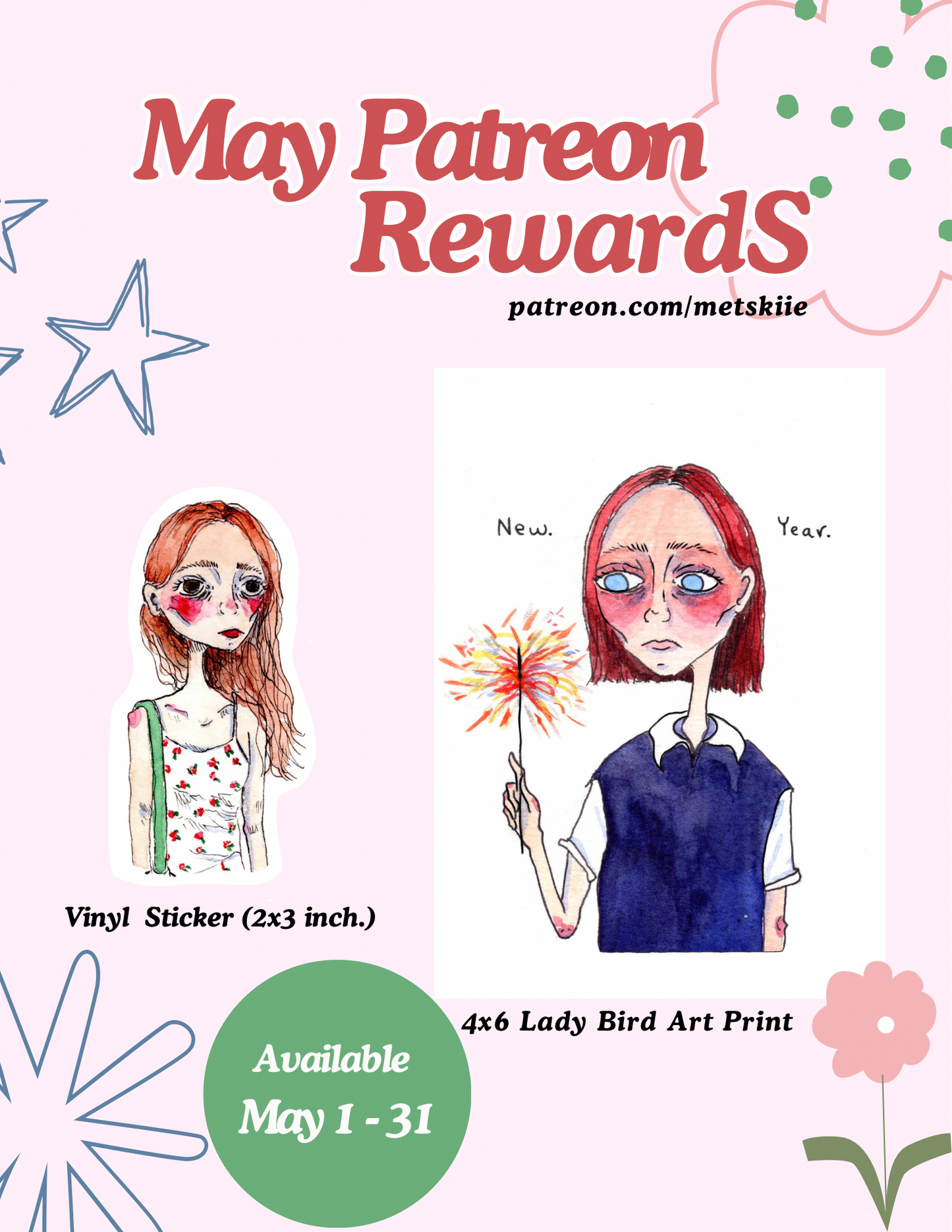 May Art Print and Sticker Bundle