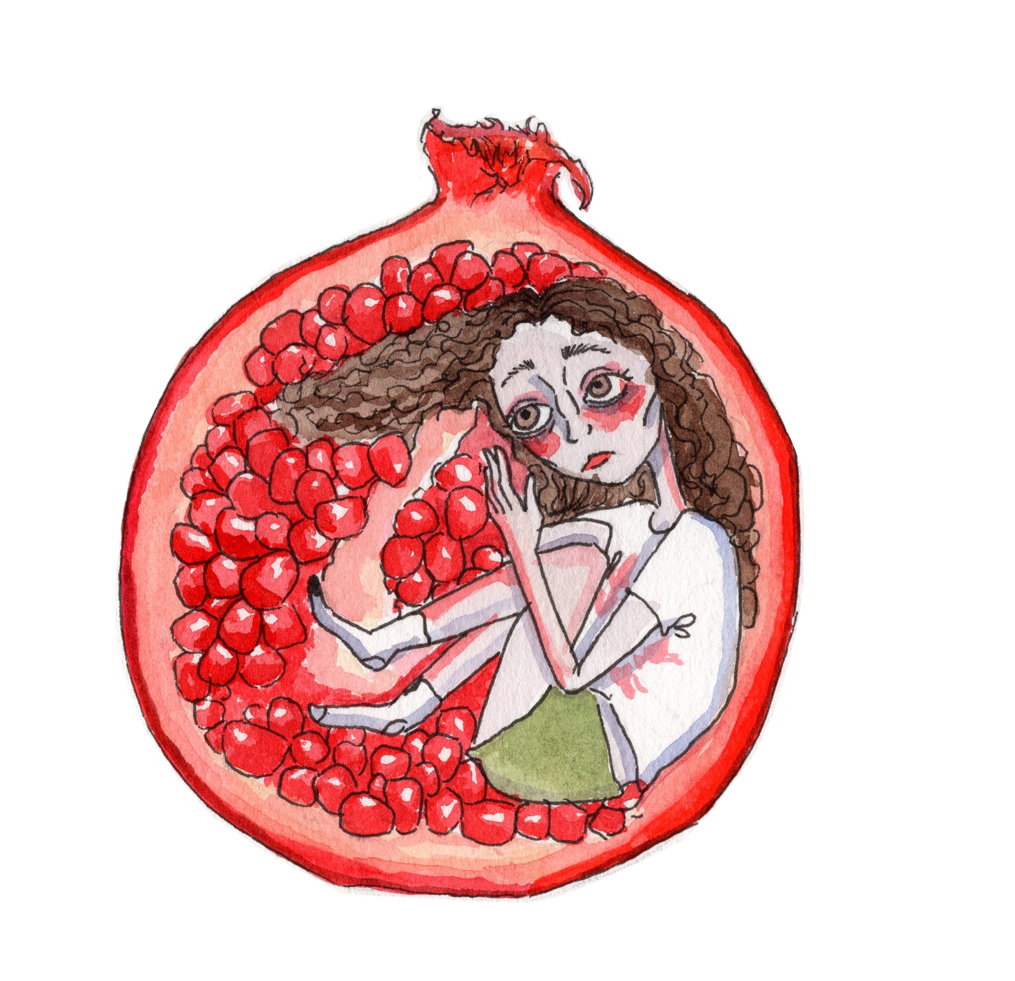 "Pomegranate Girl" Sticker