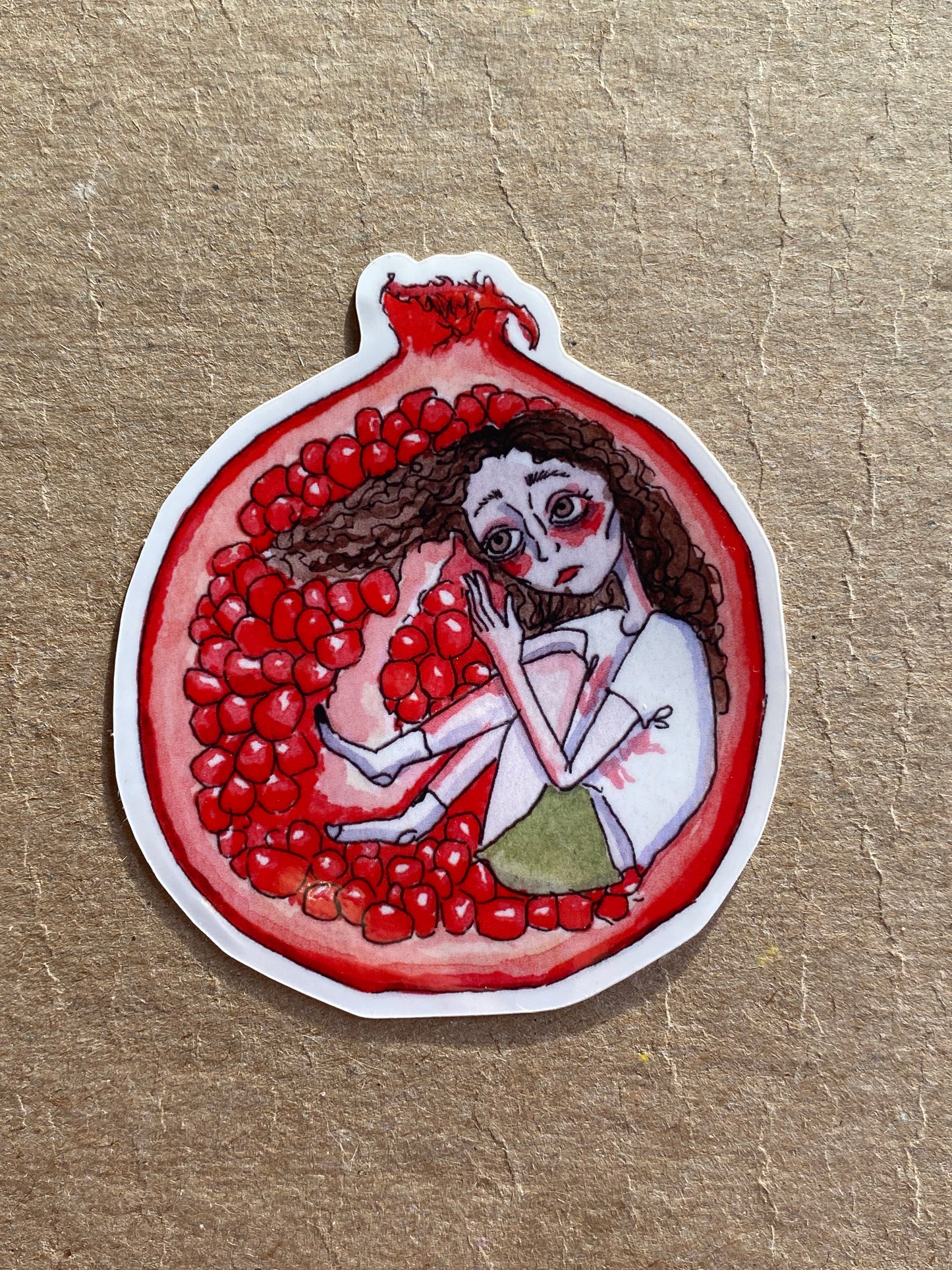 "Pomegranate Girl" Sticker
