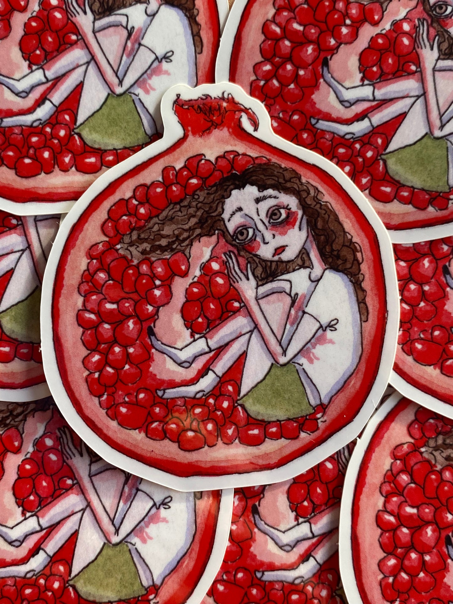"Pomegranate Girl" Sticker