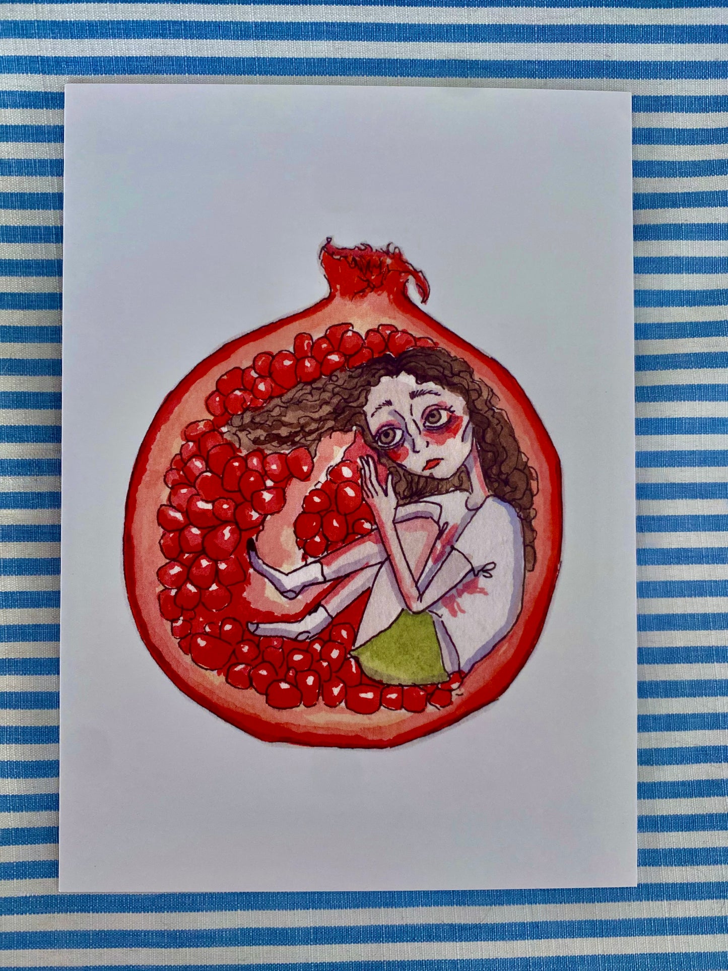 "Pomegranate Girl" Art Print