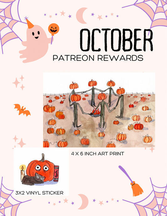 October Art Print and Sticker Bundle